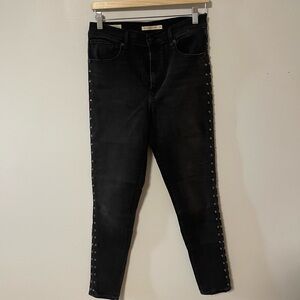 Levi's Black Studded Skinny Jeans